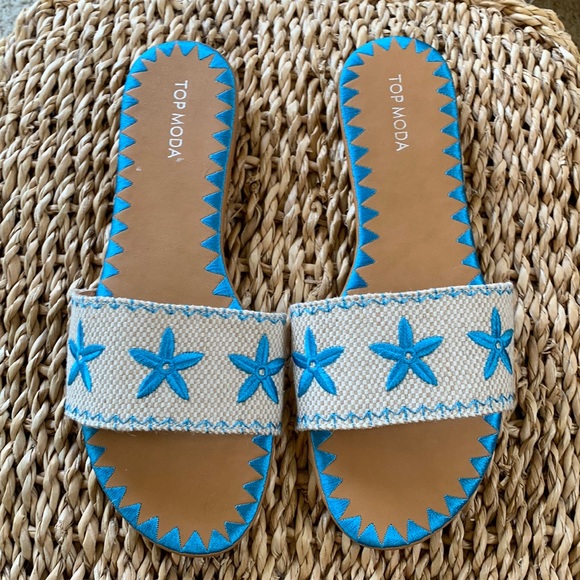 TOP Moda Shoes - Brand new!  Beautiful canvas slip on shoes